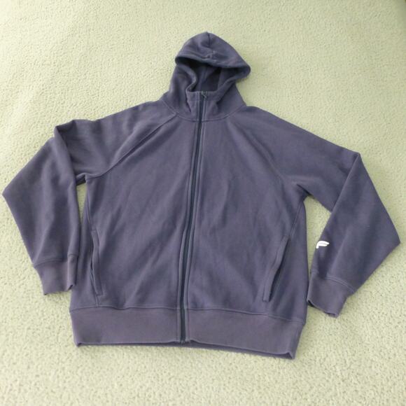 Fabletics Hoodie Mens XL Blue Full Zip Jacket Sweatshirt Workout Gym Running - Picture 1 of 8